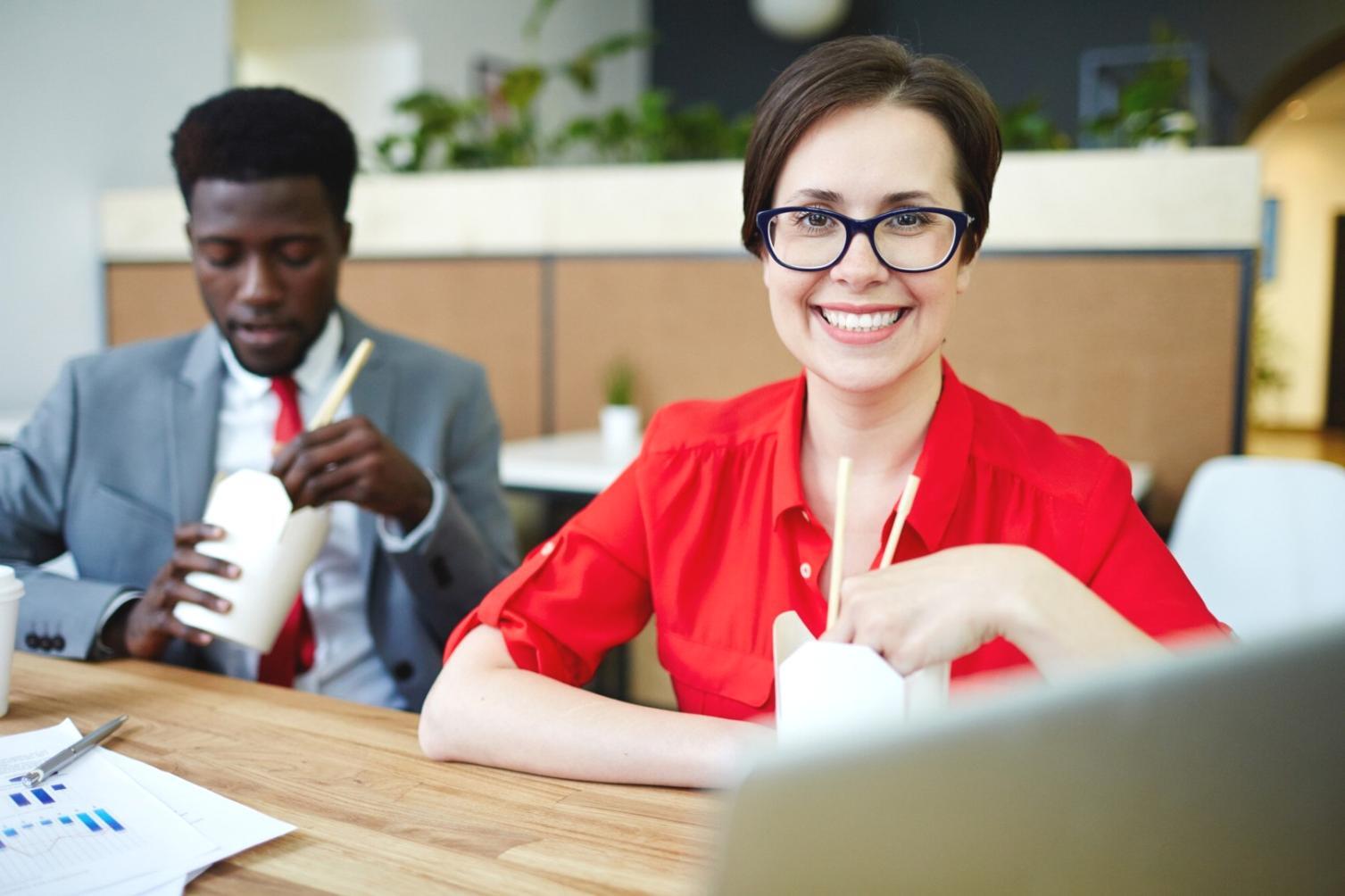 Business professionals working together on financial planning strategies